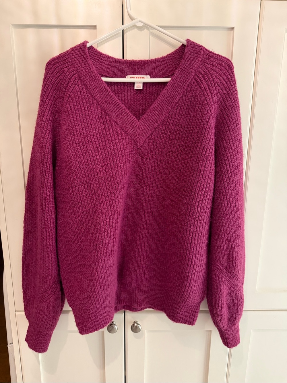Joe Fresh Deep Magenta V-Neck Sweater